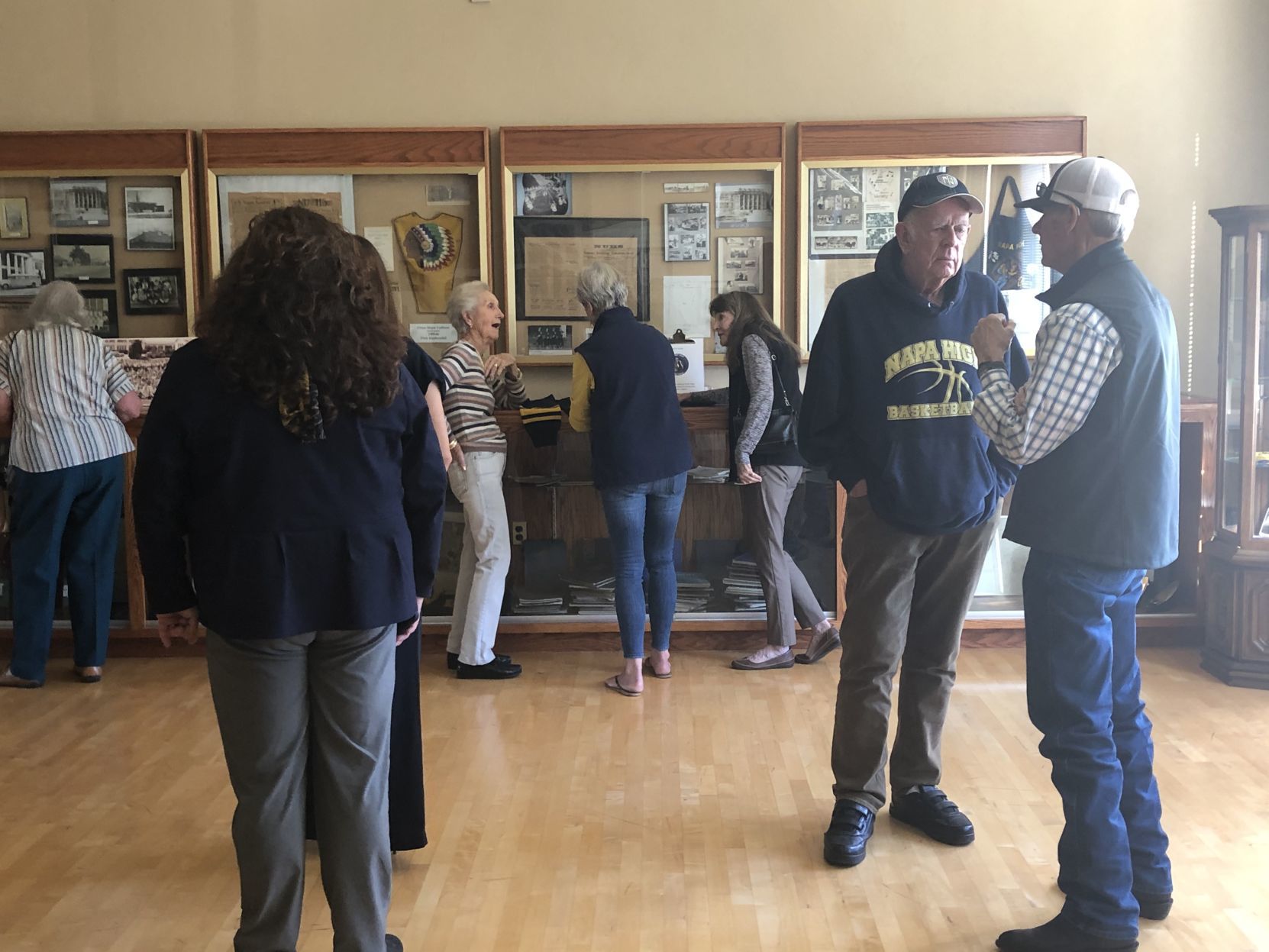 Napa High School alum in history room